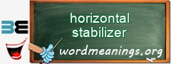 WordMeaning blackboard for horizontal stabilizer